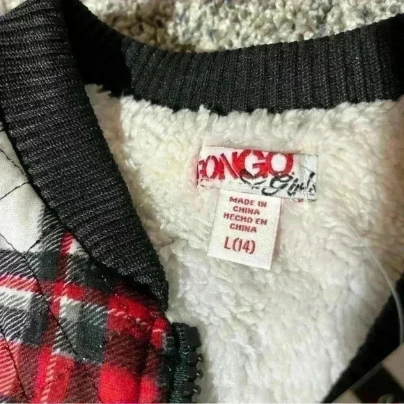 Bongo Fleece Plaid Jacket Girls Youth Size L 14 Discontinued-Sears MSRP $40! - Picture 5 of 8